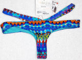 Luli Fama Tribal Beach Sandy Buns minimal coverage bottom L455509