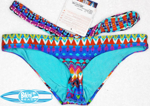 Luli Fama Tribal Beach Sandy Buns moderate coverage bottom L455511